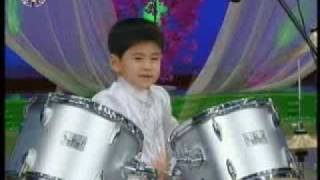 Drums Kim Chu Mi 7yo Pak Hyeon Kang 7yo  1 DPRK Music [upl. by Notlimah]