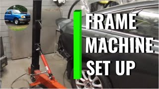 Frame Machine Set Up  What Holds the Car in Place While Pulling [upl. by Lehcyar954]