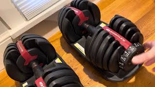 Bowflex SelectTech 552 Adjustable Dumbbells Review [upl. by Deyas651]