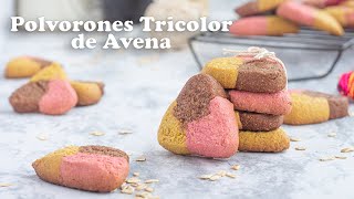 Polvorones de Avena Tricolor Polvorones Saludables [upl. by Ahsead]