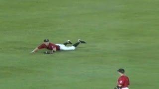 Richmond makes diving catch for Barons [upl. by Laval]