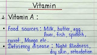 Vitamin list  Sources of vitamins and its deficiency  Best foods for vitamin A B C D E K [upl. by Ragse]