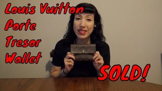 Louis Vuitton Porte Tresor Etui Papiers Monogram Wallet  SOLD A Tour amp Saying Goodbye ASMR [upl. by Shane]