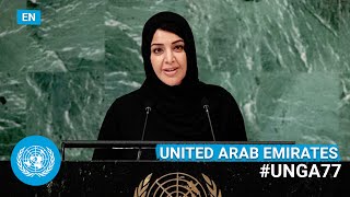 🇦🇪 United Arab Emirates  Minister Addresses UN General Debate 77th Session English  UNGA [upl. by Idaline]