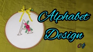 alphabet design🌟🌟 embroiderytutorial ajfamilyaj [upl. by Silra]