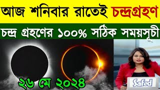 চন্দ্রগ্রহণ 2024 সময়সূচী  25 march 2024 chandra grahan  chondro grohon 2024 bangladesh time [upl. by Eanod]