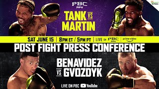 POSTFIGHT PRESS CONFERENCE  TankMartin amp BenavidezGvozdyk [upl. by Dygall361]