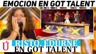 Elsa la niña a la que Risto Mejide le dio el pase oro e hizo llorar a Edurne en Got Talent España [upl. by Vtehsta]