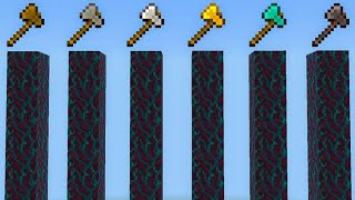 Which axe is faster in Minecraft Experiment [upl. by Ellord771]