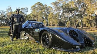 Real Life Batmobile Man Spends Two Years Building Iconic 1989 Car [upl. by Aggappe]