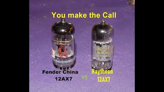 Fender China 12AX7 vs Raytheon USA 12AX7 You Make the Call Tube Comparison w GFS Hot Vintage [upl. by Layod]