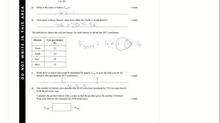 NHT 2018 Exam 2  Matrices  Q1 [upl. by Winfield353]