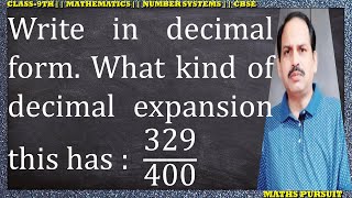 Write the following in decimal form and say what kind of decimal expansion this has 329400 [upl. by Safir734]