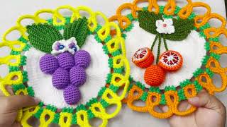 Tapete de frutas tejidas a crochet paso a paso [upl. by Ryley]