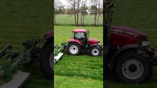 Case IH Maxxum 130  McHale  Henk van de Broek  Mowing Grass [upl. by Ocsicnarf]