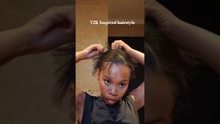 Spiky inspired hairstyle y2kaesthetics shorts fyp naturalhair [upl. by Aber]