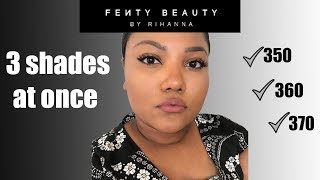 I FINALLY found my Fenty shade 350 360 and 370 swatches and try on  JustJali [upl. by Tamqrah]