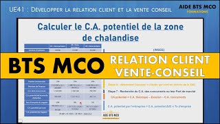 AIDE BTS MCO  Comment calculer le CA potentiel   Relation client et vente conseil [upl. by Leddy19]