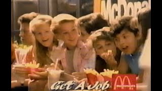 80s McDonalds Commercial  Get a Job [upl. by Allemac]