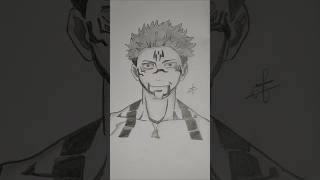 Sukuna drawing 😍 anime sukuna viralsong viralshort [upl. by Ahsilahk]