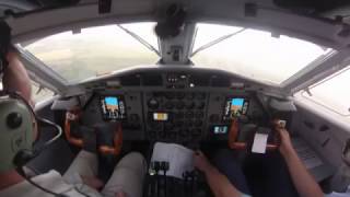 Cockpit view  L 410 Landing UWPP Посадка Л410 в Пензе вид из кабины пилотов [upl. by Nolrev]