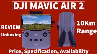 DJI Mavic Air 2 Review  48MP Photo 4K60 Video 10KM Range 34 Minute Flight Time  Unboxing Hindi [upl. by Nnylsaj207]