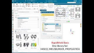 Najnowsze biblioteki 3D norm do form wtryskowych HASCO MEUSBURGER PROPLASTICA w NX Mold [upl. by Greerson248]