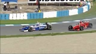 F1 Jerez GP 1997  Schumacher Villeneuve Collision PremiereSky German Commentary [upl. by Ahtreb]