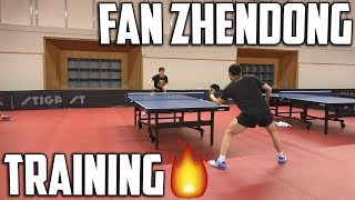 Fan Zhendong Amazing Training  Swedish Open 2017 [upl. by Marelda150]