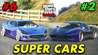 Top 10 BEST Super Cars In GTA 5 Online UPDATED [upl. by Hawken]