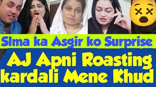 Slma ka Asgir ko Surprise 😇Aj Mene Apni Roasting khud Kardali Etna Public ky Comment 😭 [upl. by Genovera980]