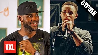 NBA XXL Cypher  LeBron Curry Durant Kyrie and Westbrooks 2017 XXL Freshman Cypher Freestyle [upl. by Lyred825]