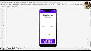 How to Add Two Random Numbers Generated in Android Studio [upl. by Maillij]