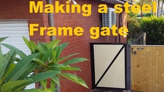 Making a Steel Frame Gate with a Birch Plywood Insert [upl. by Nemra]