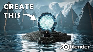 Create a PORTAL SCENE in BLENDER Step by Step Guide [upl. by Longo]