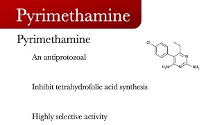 pyrimethamine Daraprim  Antiprotozoal drug [upl. by Eyssej802]