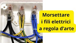 Morsetto ai fili elettrici nelle cassette di derivazione [upl. by Gaven]