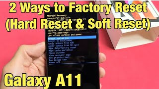 Galaxy A11 How to Factory Reset Hard Reset amp Soft Reset [upl. by Attenrad]