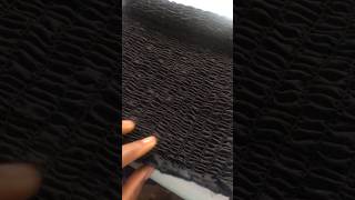 Making an elastic fabric shirring elastic thread sewing elastic cutandsew sewinghacks [upl. by Finah]