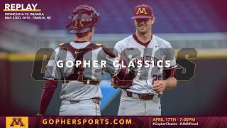 Watch Live Gopher Baseball Takes Down Indiana in 2019 B1G Tourney Gopher Classics [upl. by Gehman]