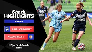 Melbourne Victory v Melbourne City  Shark Highlights  Ninja ALeague 202425  Round 02 [upl. by Ytinav]