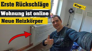 Wohnung selber renovieren Vlog 12 Erste Rückschläge Neue Heizkörper montieren  Sanierung [upl. by Teodoro557]