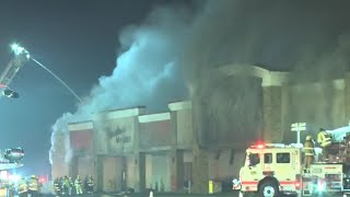 Crews respond to fire at strip mall in Lancaster County [upl. by Nnaylime873]