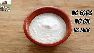 Oil Free amp Eggless Mayonnaise In 1 Minute  How To Make Homemade Mayonnaise In A MixieMixer Grinder [upl. by Lillie]