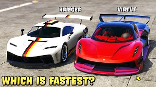 GTA ONLINE  OCELOT VIRTUE vs KRIEGER  Which is Fastest [upl. by Yoong]