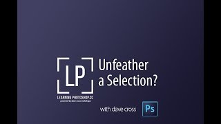 Can you quotUnfeatherquot in Photoshop [upl. by Nohsav]