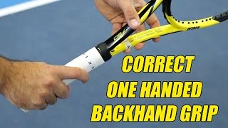 What Are The Correct One Handed Backhand Grips  Ace Academy Tennis  Cesar Morales [upl. by Ellekram319]