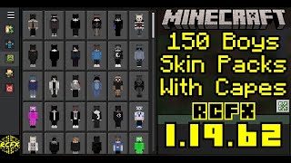 150 Boys Skin Packs With Capes For Minecraft 11962 Mobile and PC [upl. by Sergio471]