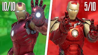 Rating EVERY Iron Man Suit In Marvels Avengers [upl. by Notlef]