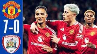 Manchester United vs Barnsley 70  All Goals amp Highlights  2024 [upl. by Ardnama]